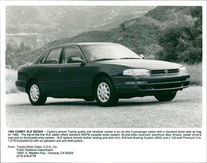 1992 Toyota Camry XLE Sedan - Vintage Photograph