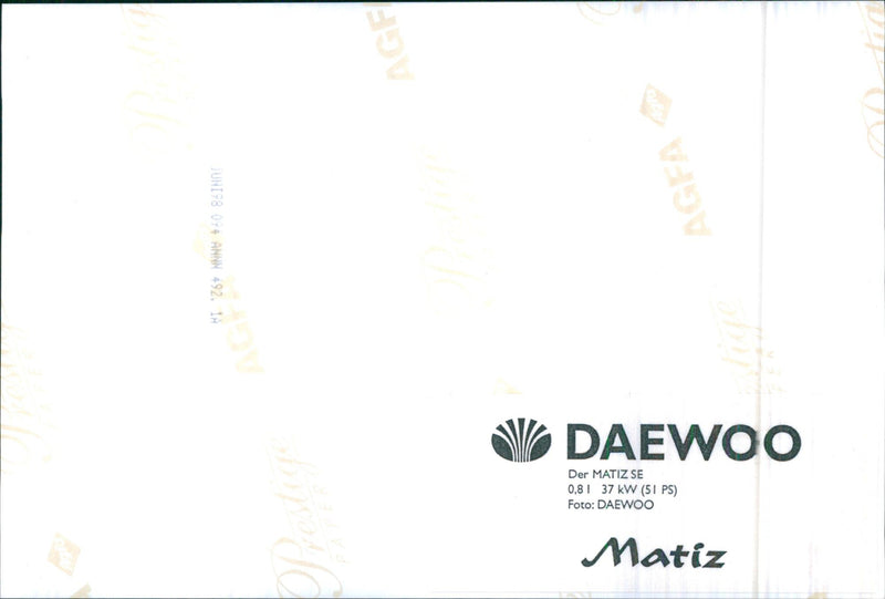 1998 Daewoo Matiz - Vintage Photograph