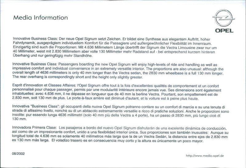 Opel Signum - Vintage Photograph