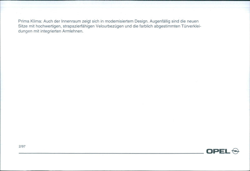 Opel 1997 - Vintage Photograph