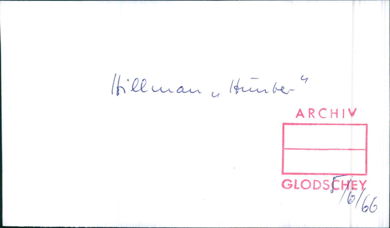 Hillman car - Vintage Photograph