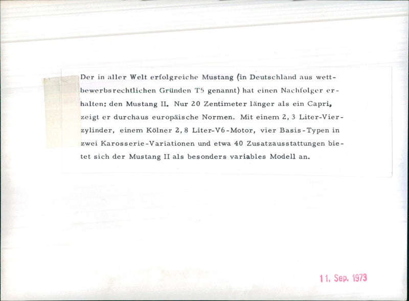 The Mustang - Vintage Photograph