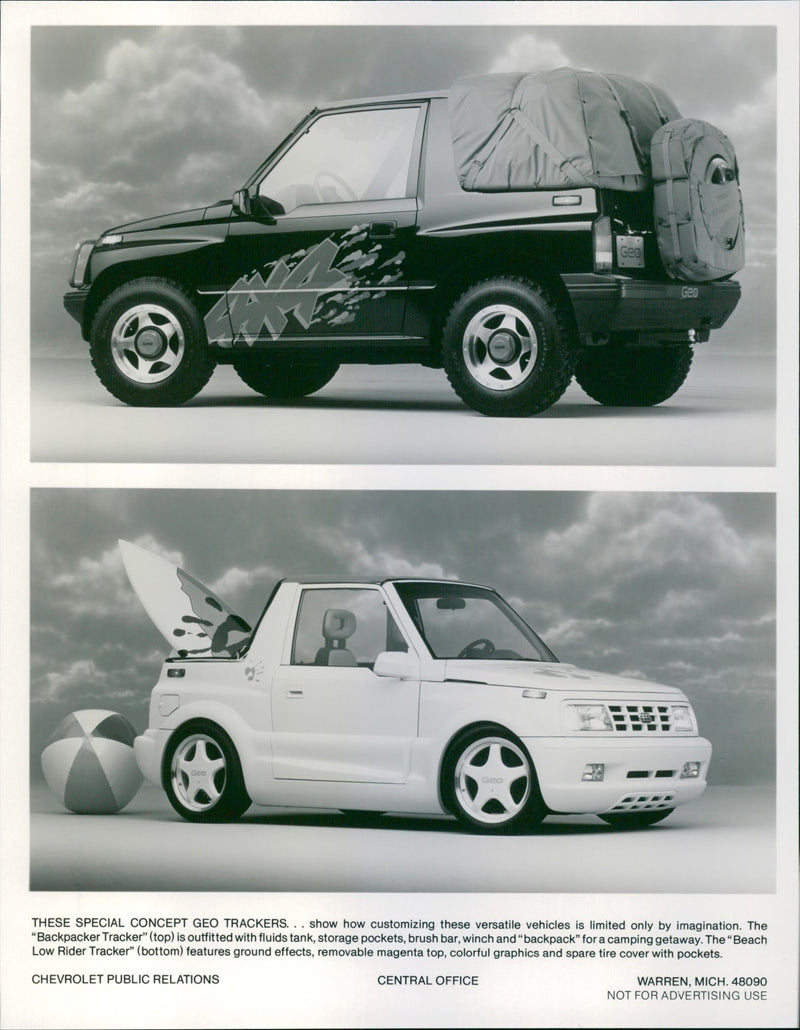 Backpacker Tracker and Beach Low Rider Tracker - Vintage Photograph