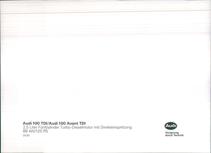 1990 Audi 100 - Vintage Photograph