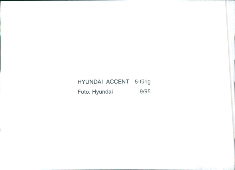 1995 Hyundai Accent - Vintage Photograph