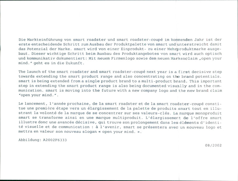 2002 Smart Company Logo - Vintage Photograph