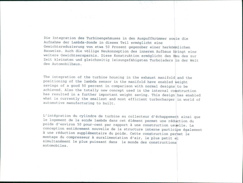 Smart Turbocharger - Vintage Photograph