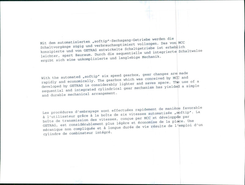 Smart Six-Speed Gearbox - Vintage Photograph