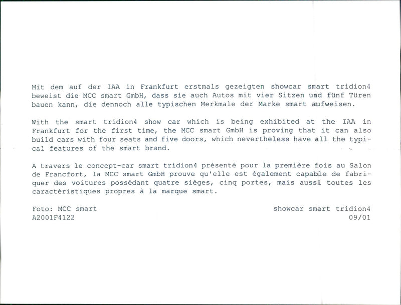 Smart Tridion 4 Concept '2001 - Vintage Photograph