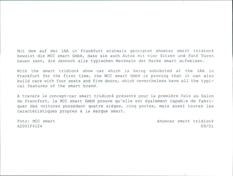 Smart Tridion 4 Concept '2001 - Vintage Photograph