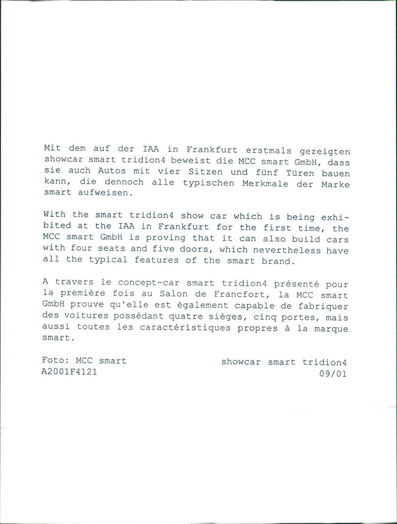 Smart Tridion 4 Concept '2001 - Vintage Photograph