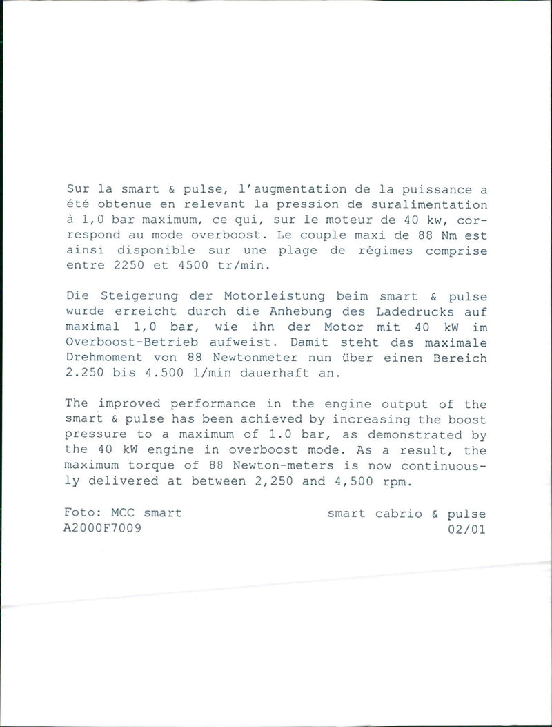 2001 Smart Cabrio & Pulse - Vintage Photograph