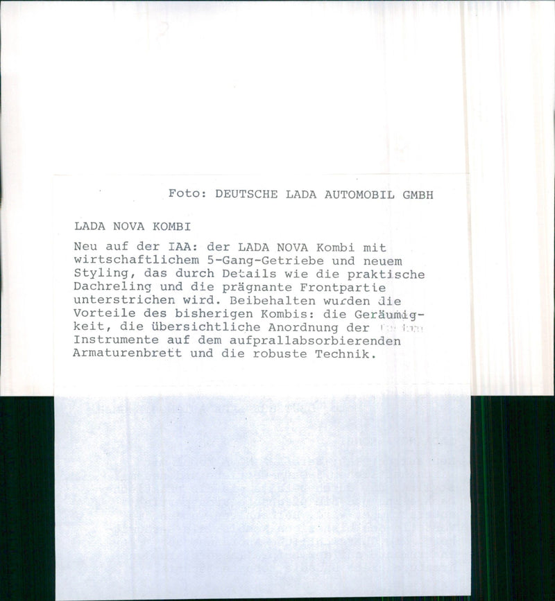 Lada Nova Kombi - Vintage Photograph