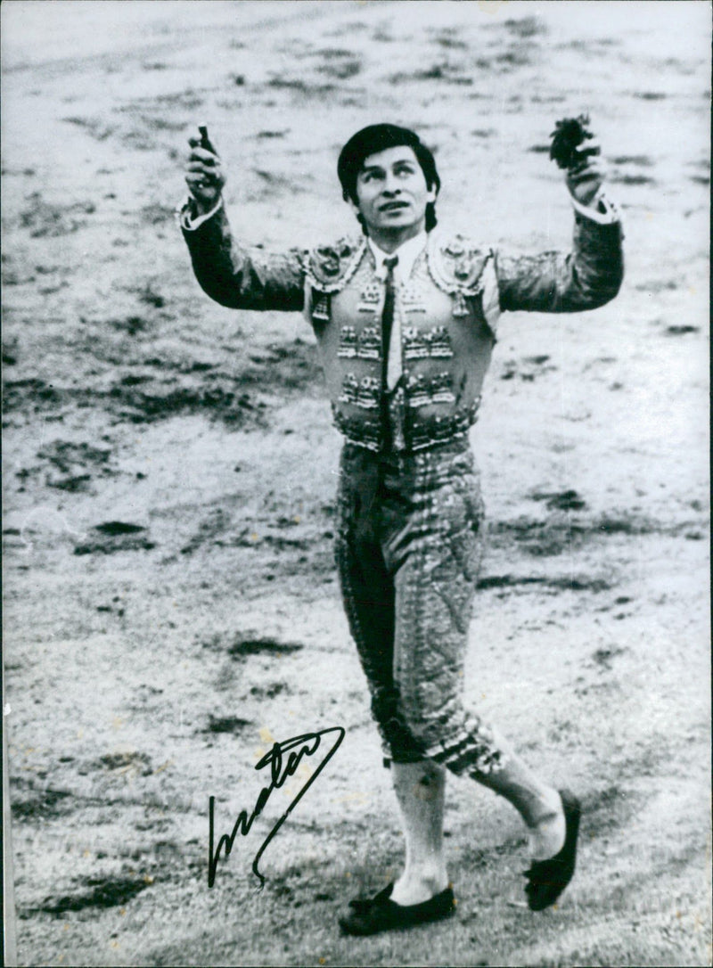 Santiago Cortes, Bullfighter - Vintage Photograph