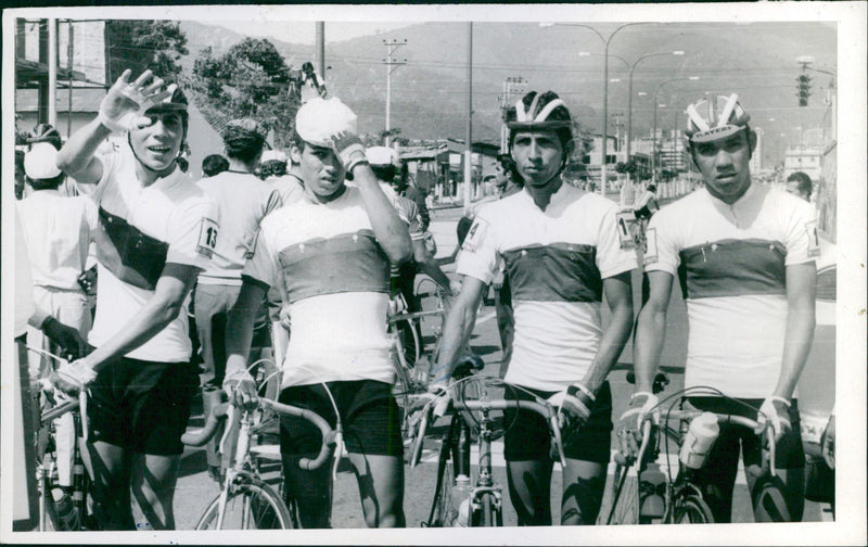 Atlantic cycling team at the fourth Ibagué games - Vintage Photograph