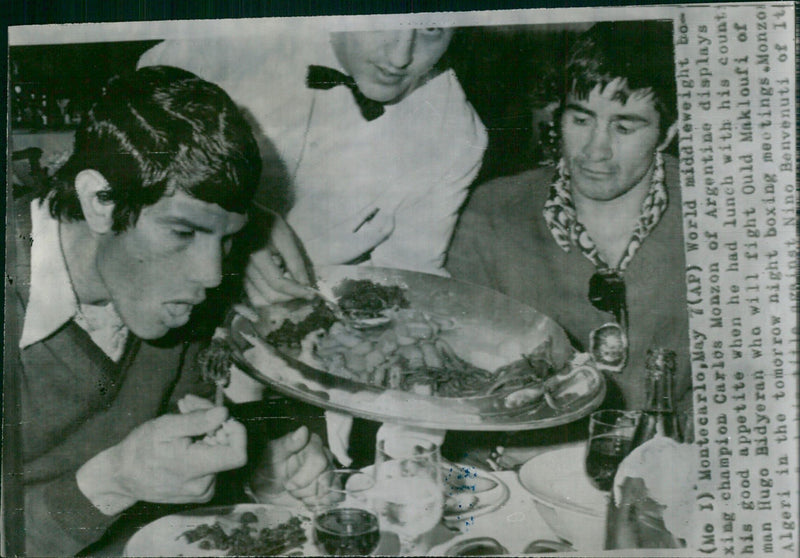 Carlos Monzon, Hugo Bidyeran and Ould Makloufi - Vintage Photograph