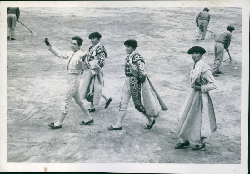 Matador Paco Camino walking in arena - Vintage Photograph