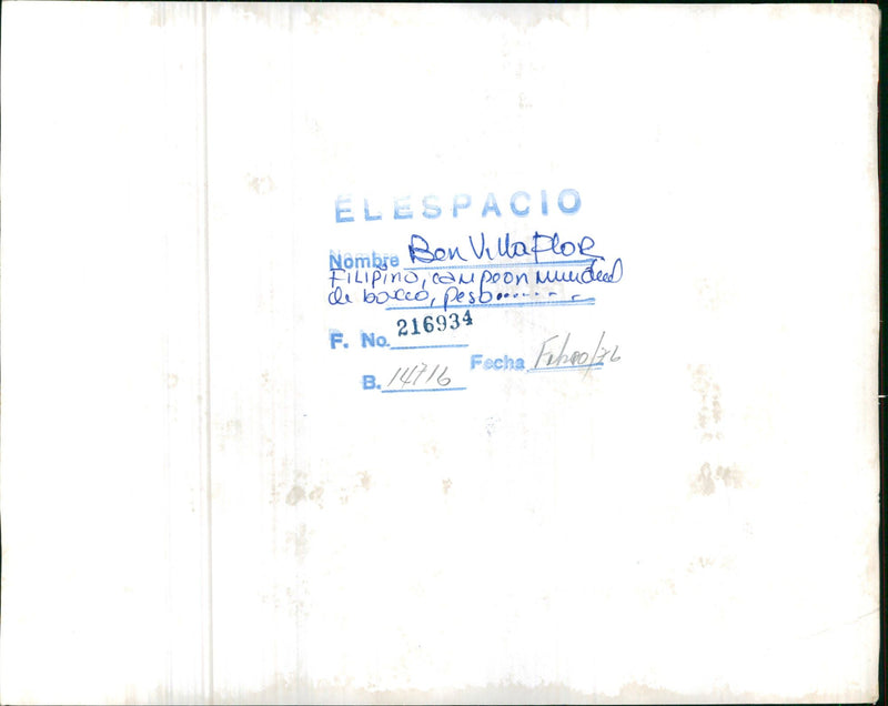 Ben Villaflor - Vintage Photograph