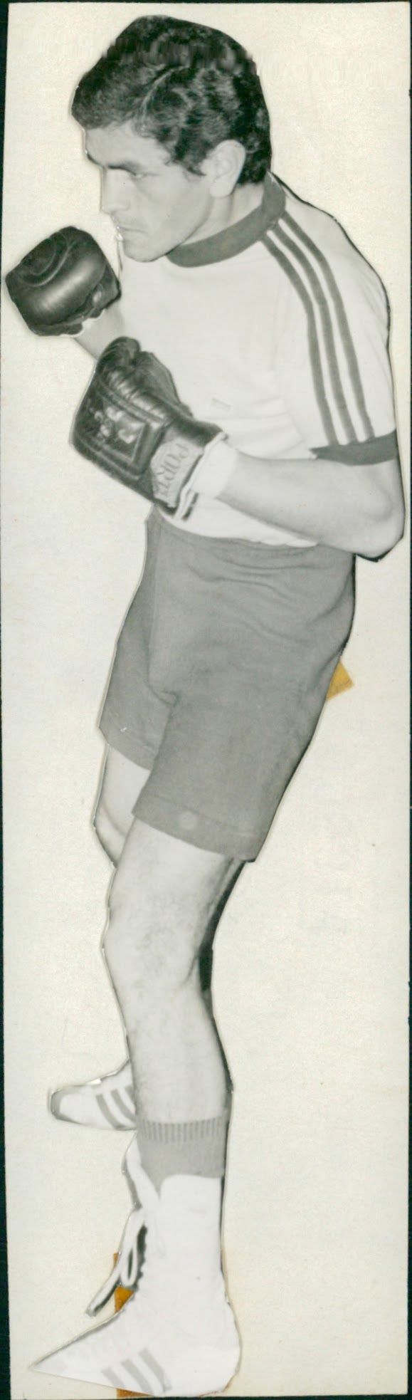 Juan Jose Gimenez wearing boxing gloves - Vintage Photograph