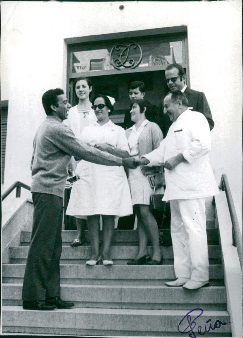 Héctor Villa (El Chano) leaves hospital - Vintage Photograph