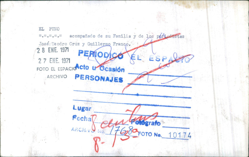 Jaime Gonzalez "El Puno", José Teodro Cruz, Guillermo Franco - Vintage Photograph