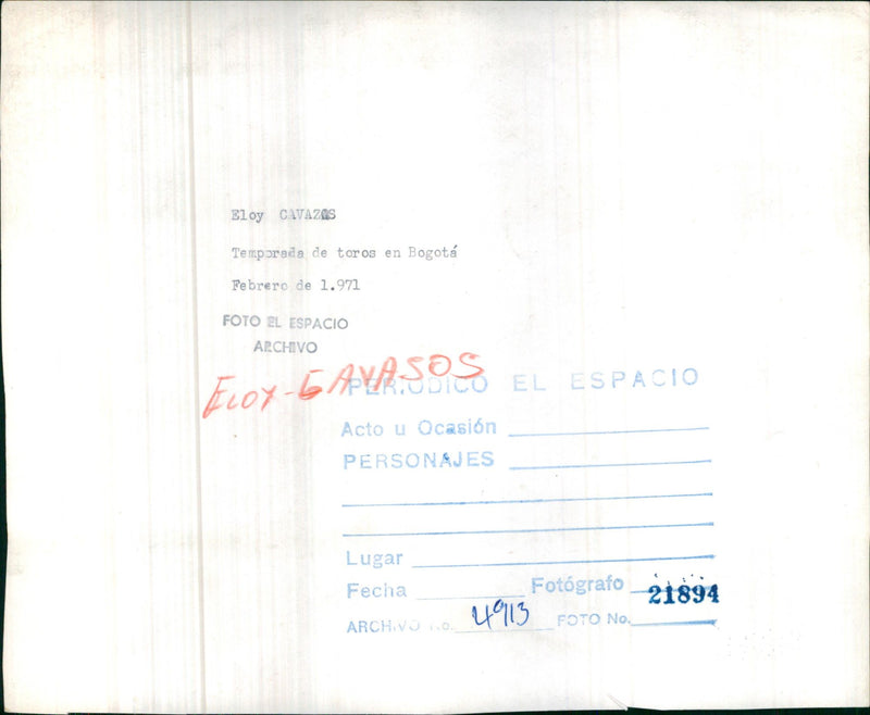 Eloy Cavazos - Vintage Photograph