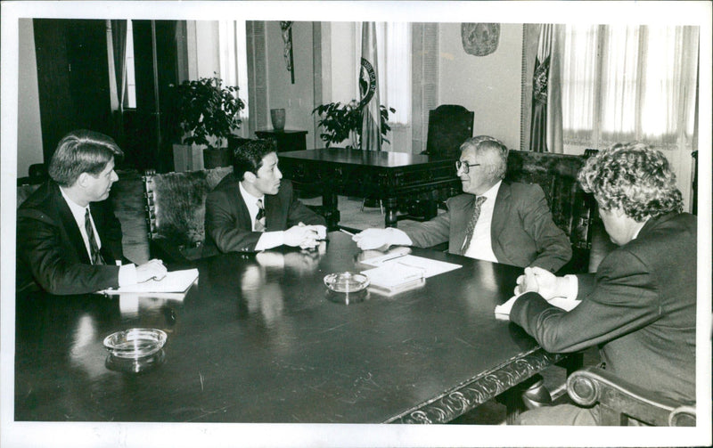 Cesar Rincon has meeting - Vintage Photograph