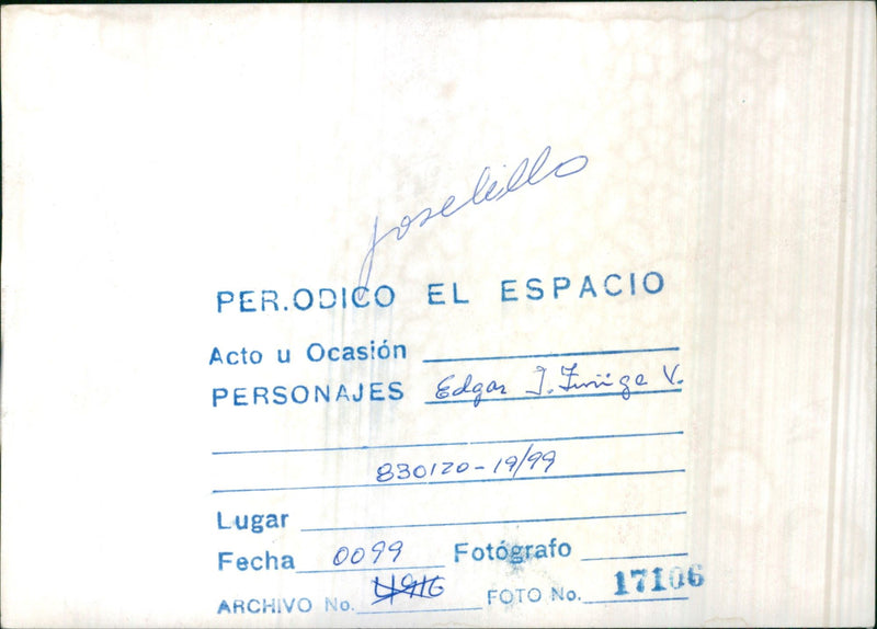 José Edgar Zúñiga, Bullfighter - Vintage Photograph