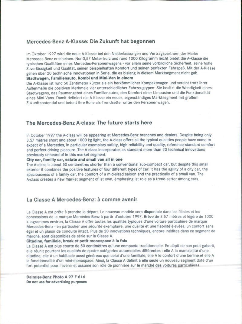 Mercedes-Benz - Vintage Photograph