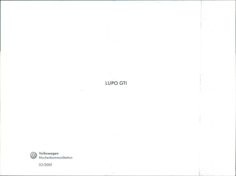 VW Lupo GTI - Vintage Photograph