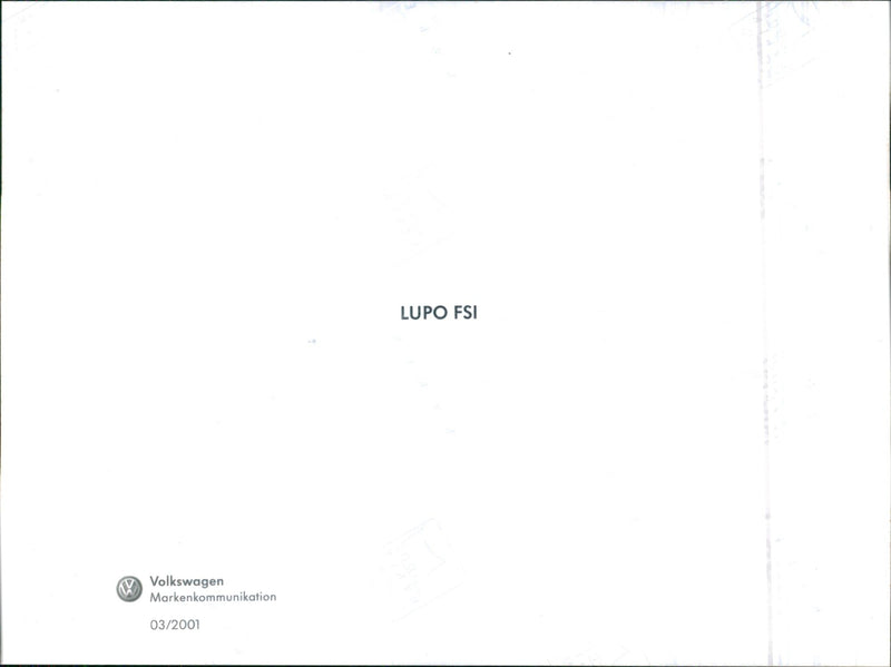 VW Lupo FSI - Vintage Photograph