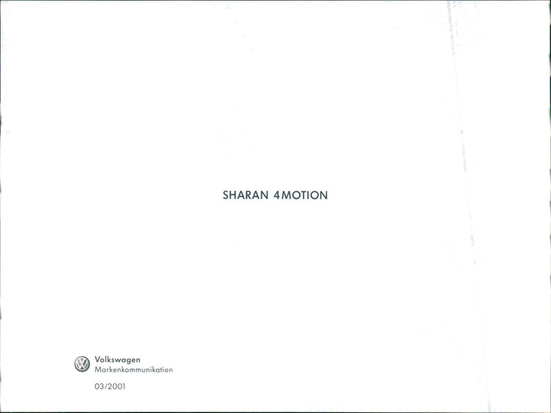 VW Sharan 4Motion - Vintage Photograph