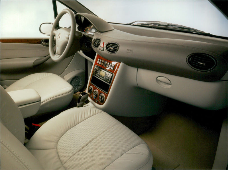 Interior of 2000 Mercedes-Benz A-Class car - Vintage Photograph