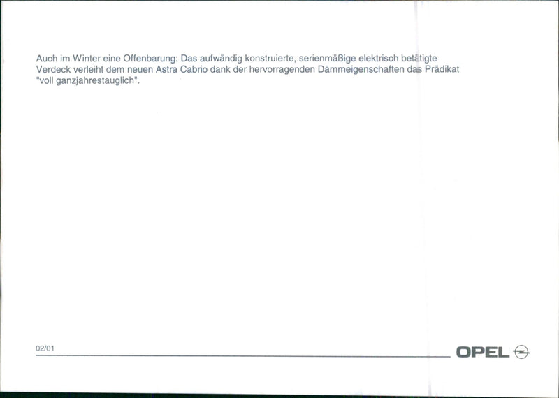 2001 Opel Astra cabrio - Vintage Photograph