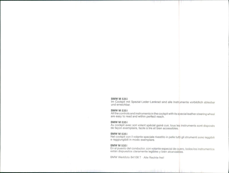 BMW M 535i - Vintage Photograph