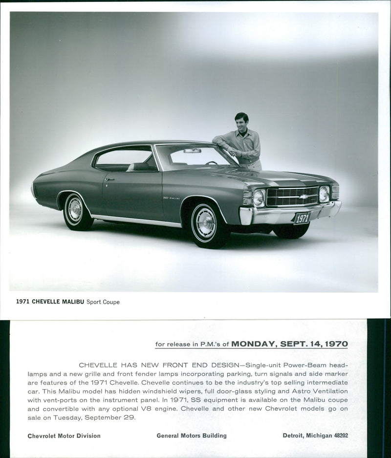 1971 Chevrolet Chevelle Malibu - Vintage Photograph