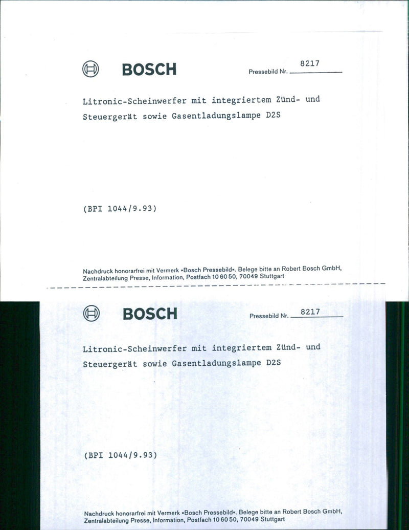 Bosch Litronic headlights - Vintage Photograph