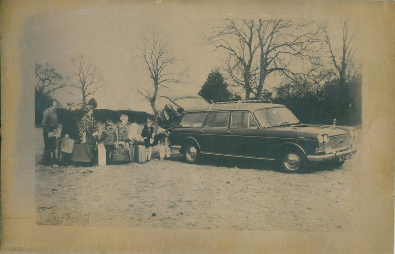 New-seat Austin station wagon - Vintage Photograph