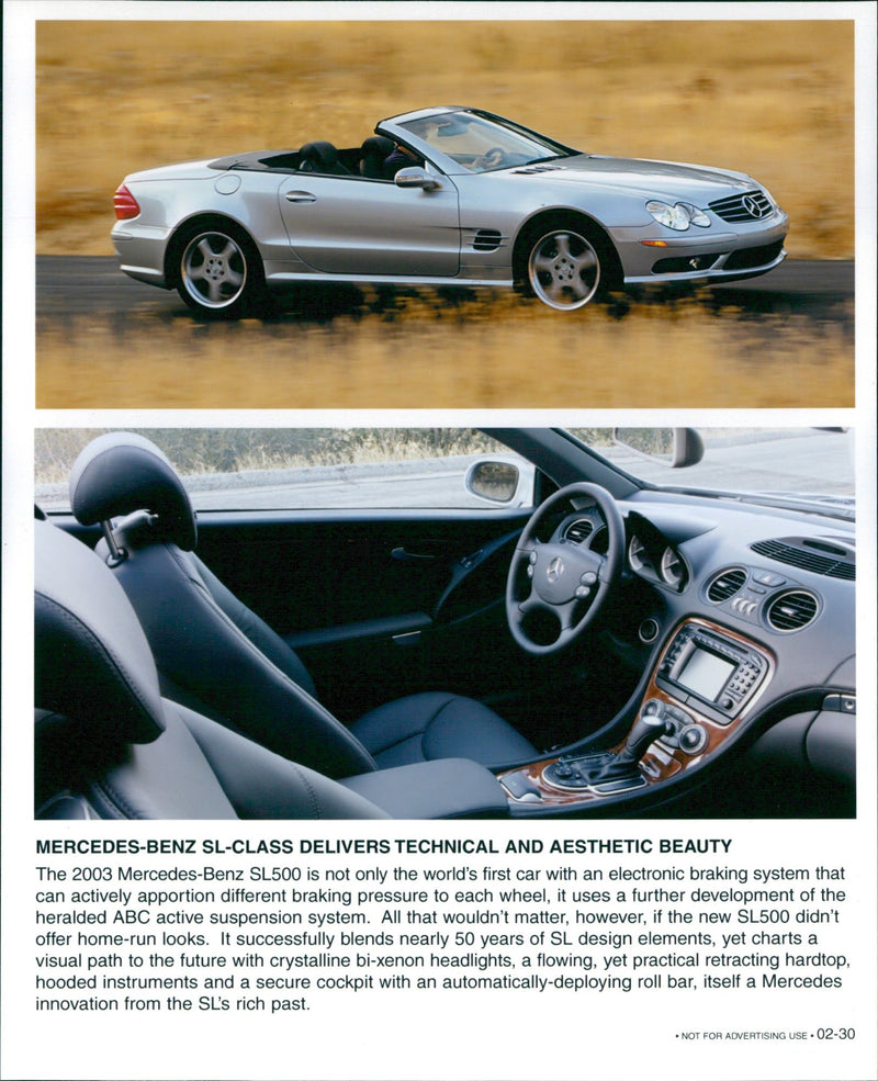 2003 Mercedes-Benz SL-Class Delivers Technical and Aesthetic Beauty - Vintage Photograph