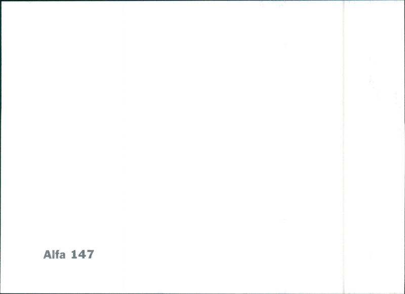 Alfa 147. - Vintage Photograph