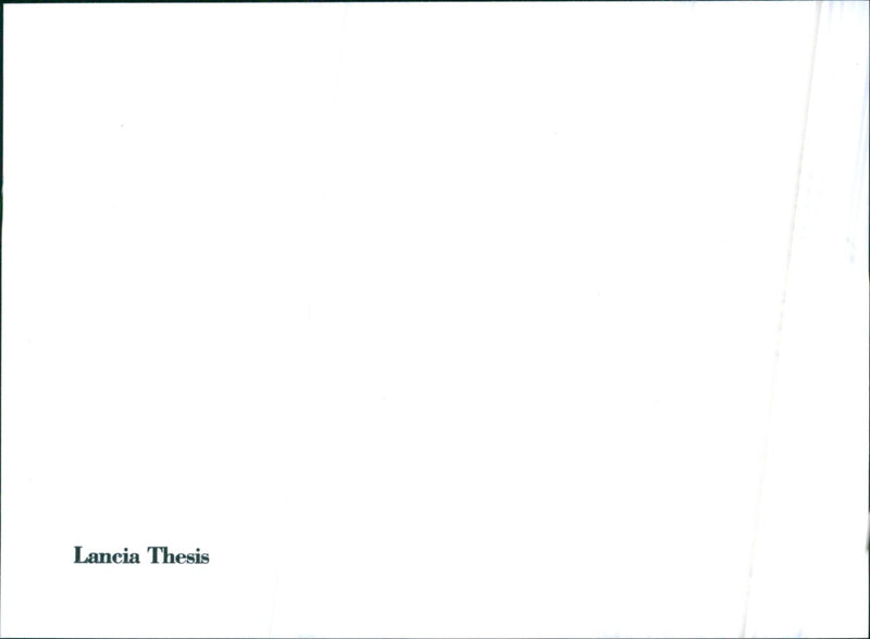 Lancia Thesis. - Vintage Photograph