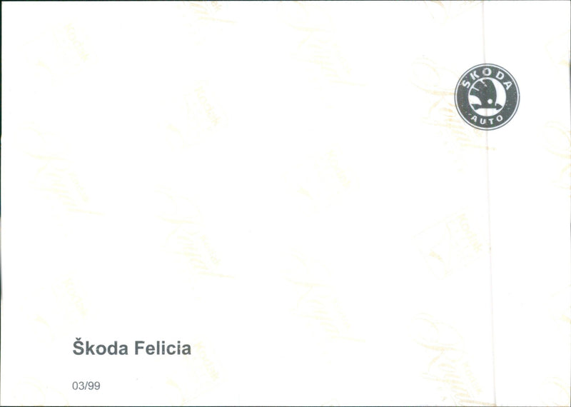 1999 Skoda Felicia - Vintage Photograph