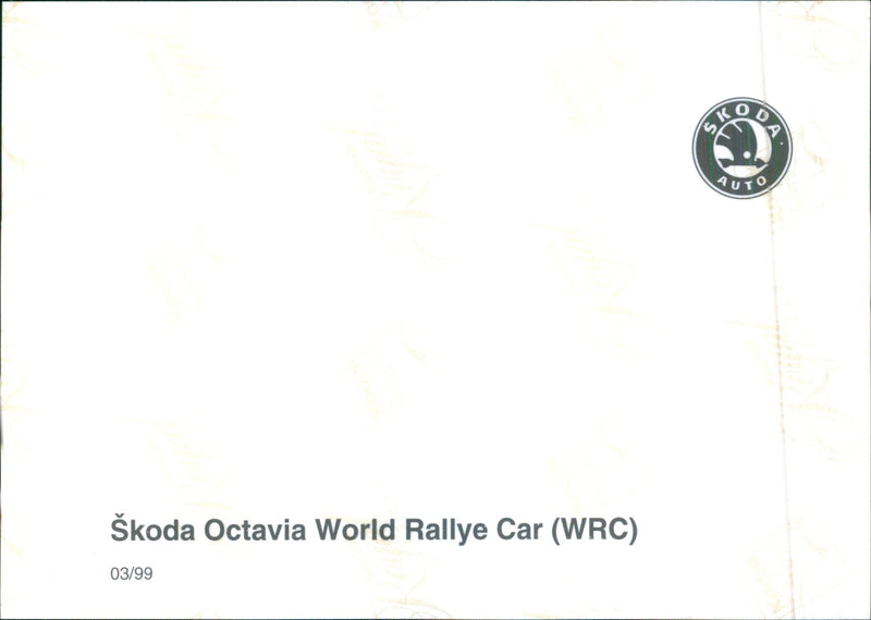 1999 Skoda Octavia World Rallye Car - Vintage Photograph