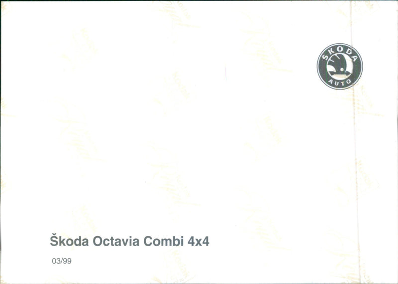 1999 Skoda Octavia Combi 4x4 - Vintage Photograph
