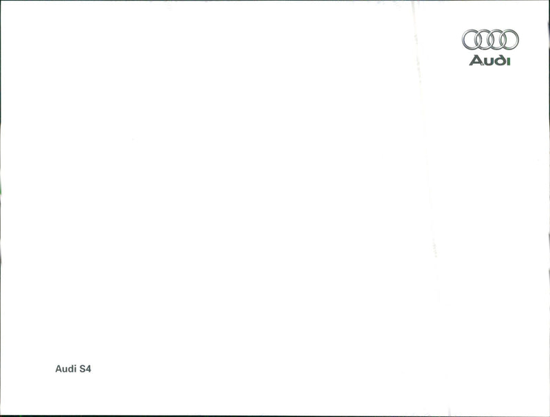 2002 Audi S4 - Vintage Photograph