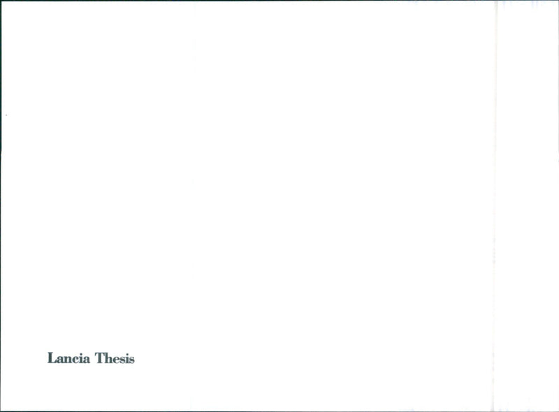 Lancia Thesis. - Vintage Photograph