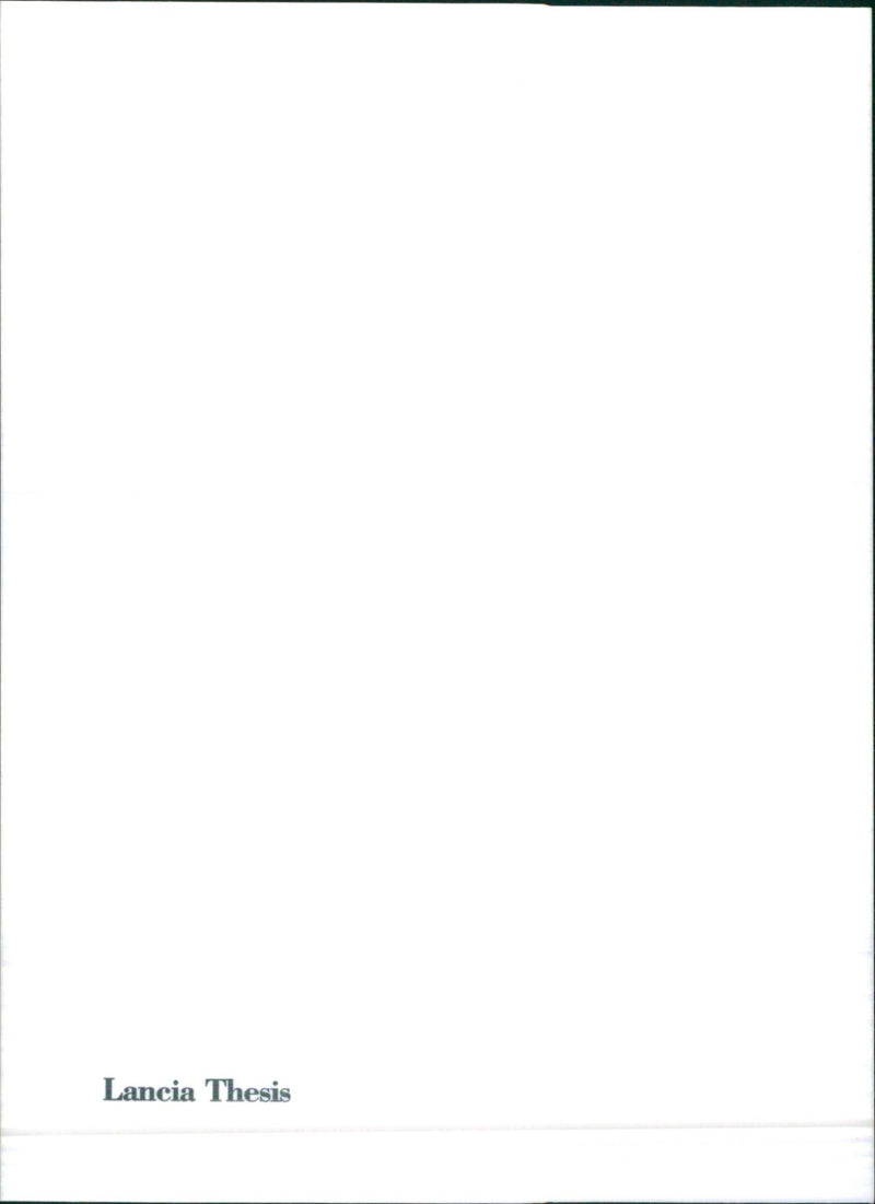 Lancia Thesis. - Vintage Photograph