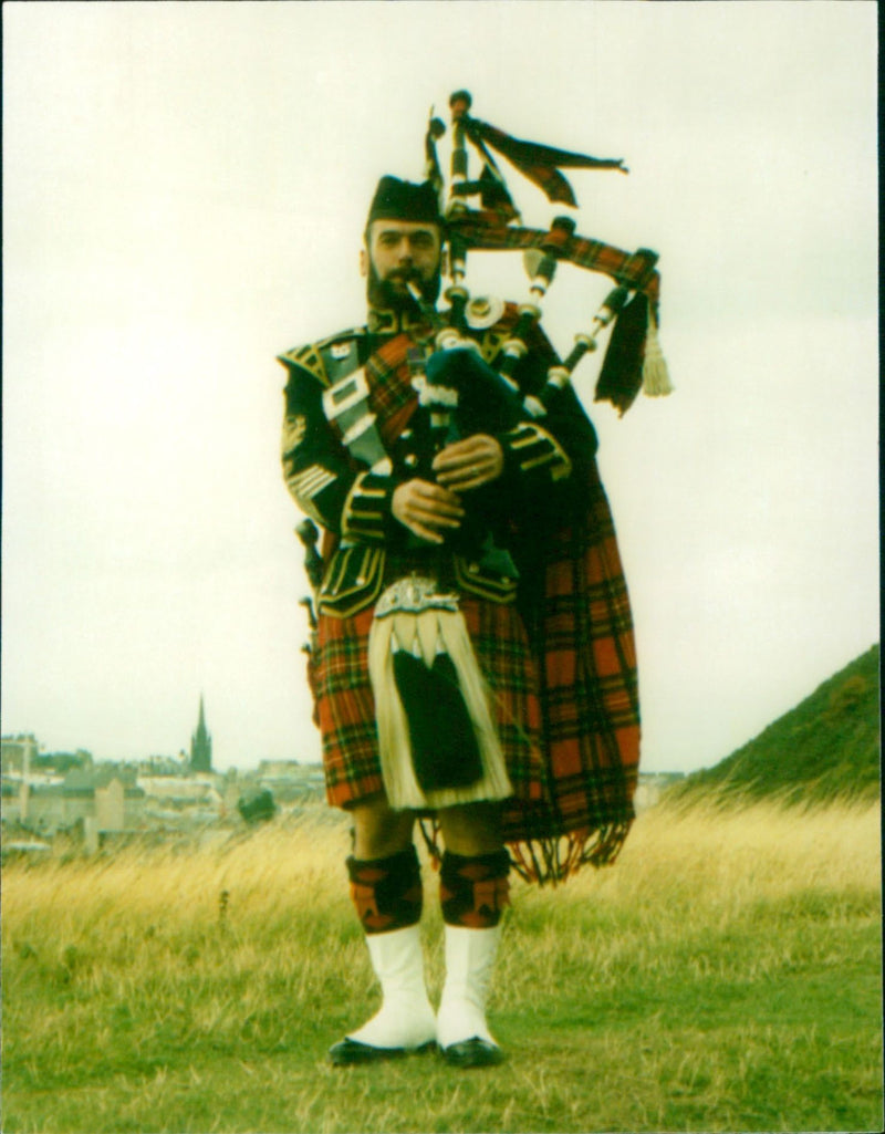 Bagpipes Musician - Vintage Photograph