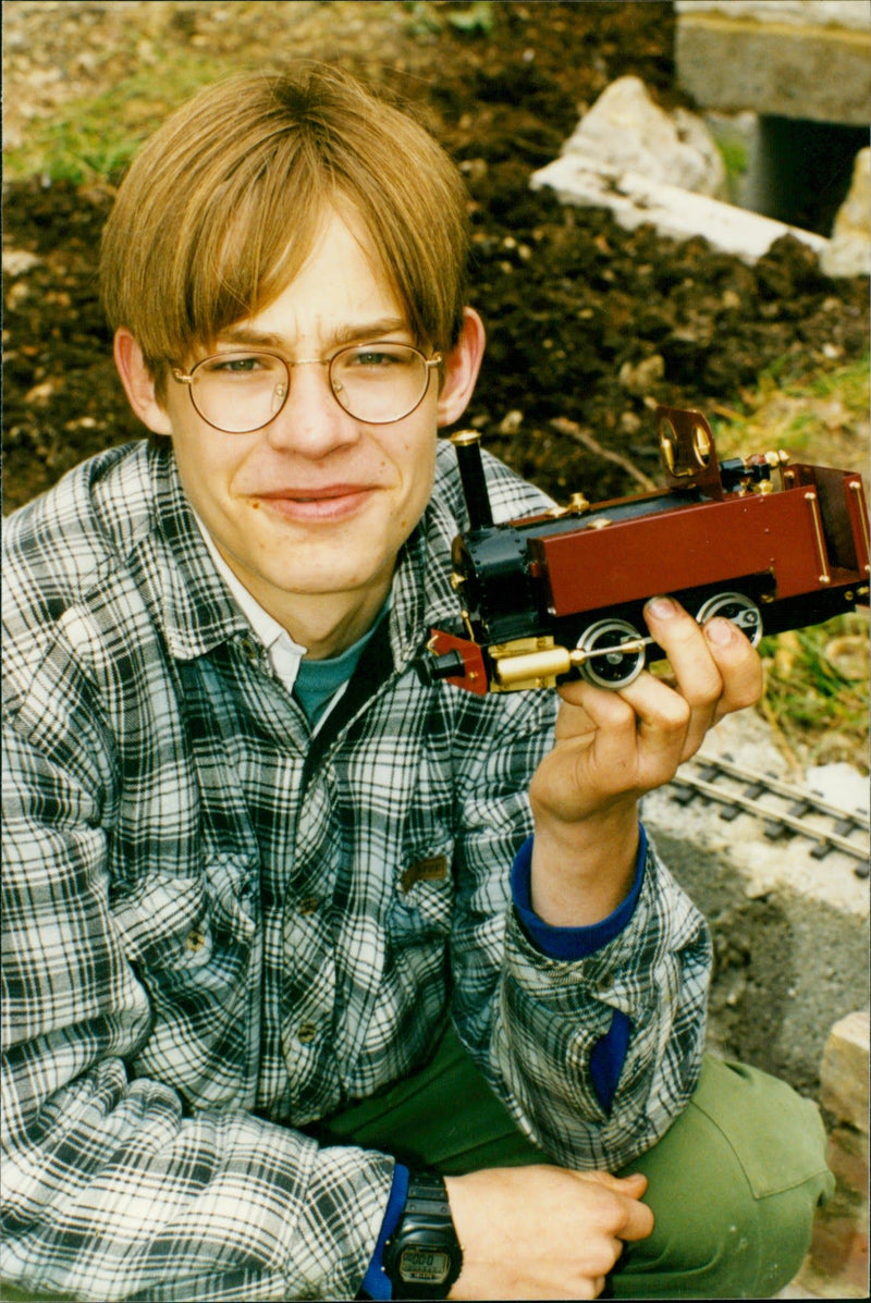 Miniature Train Model - Vintage Photograph