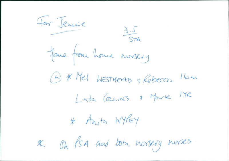 Home from Home Nursery - Vintage Photograph